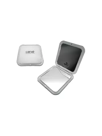 CANAL | Miroir de poche, blanc, grossissement 7x, 8,5 cm, plastique | 